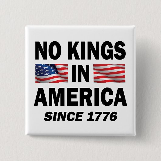 Keine Könige in Amerika Button (Vorderseite)