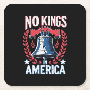 Keine Könige in Amerika Design Klassische Künstler Rechteckiger Pappuntersetzer