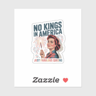 Keine Könige In Amerika Fabulous Queens Pride 2025 Aufkleber