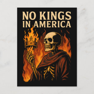 Keine Könige in Amerika Feuer  Feiertagspostkarte