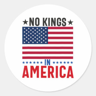 Keine Könige in Amerika - Flag Protest Gerettet De Runder Aufkleber