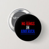 Keine Könige in Amerika - Flag-Protest Rette Demok Button (Vorne & Hinten)