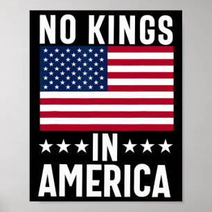 Keine Könige in Amerika - Flag-Protest Rette Demok Poster
