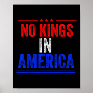 Keine Könige in Amerika - Flag-Protest Rette Demok Poster
