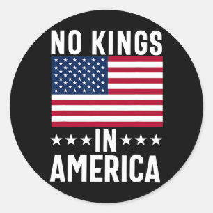 Keine Könige in Amerika - Flag-Protest Rette Demok Runder Aufkleber