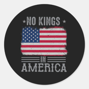 Keine Könige in Amerika - Flag-Protest Rette Demok Runder Aufkleber