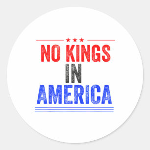 Keine Könige in Amerika - Flag Protest Rettete Dem Runder Aufkleber