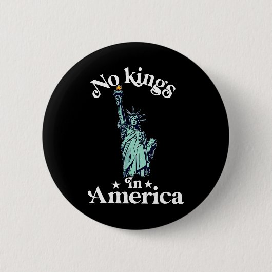Keine Könige in Amerika Flaggenprotest Rettete Dem Button (Vorderseite)