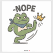 Keine Könige in Amerika Frosch Keine Könige Demokr Aufkleber (Blatt)