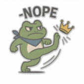 Keine Könige in Amerika Frosch Keine Könige Demokr Aufkleber (Vorderseite)