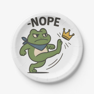 Keine Könige in Amerika Frosch Keine Könige Demokr Pappteller