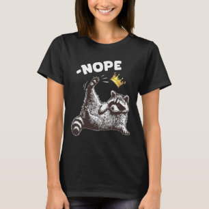 Keine Könige in Amerika Funny Raccoon Funny Politi T-Shirt