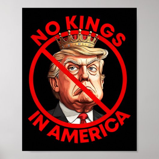 Keine Könige in Amerika gegen Trump Protest Poster (Vorne)