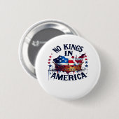 Keine Könige In Amerika Klassisch Retro Cool Button (Vorne & Hinten)