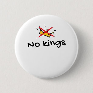 Keine Könige In Amerika Klassischer Retro-Stil Button