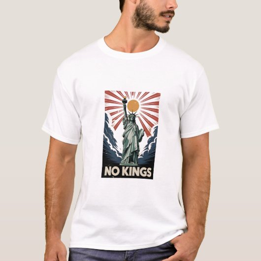 Keine Könige in Amerika Liberitätsstatus USA Demok T-Shirt (Vorderseite)