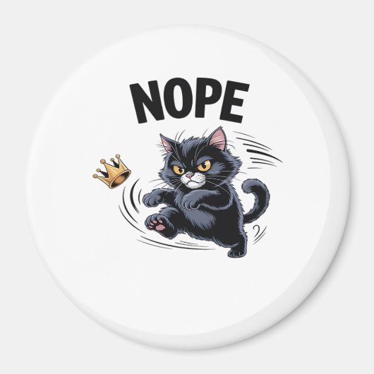 Keine Könige in Amerika Lustige Trittkrone Klassis Magnet (Vorne)