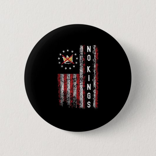 Keine Könige In Amerika Minimal Sauber Button (Vorderseite)