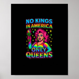 Keine Könige in Amerika, nur Queens Funny Queer Ga Poster