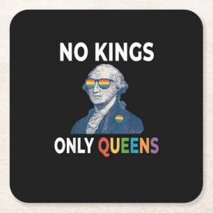Keine Könige in Amerika, nur Queens Lustige Schwul Rechteckiger Pappuntersetzer