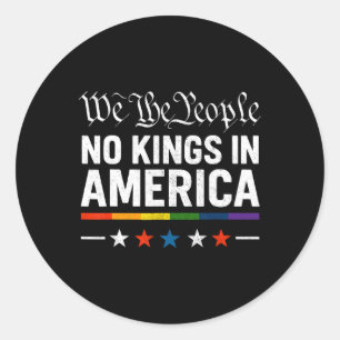Keine Könige in Amerika Patriotic Lgbt Pride Trans Runder Aufkleber