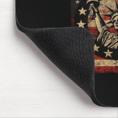 Keine Könige in Amerika Patriotischer Grunge-Klass Mousepad (Ecke)