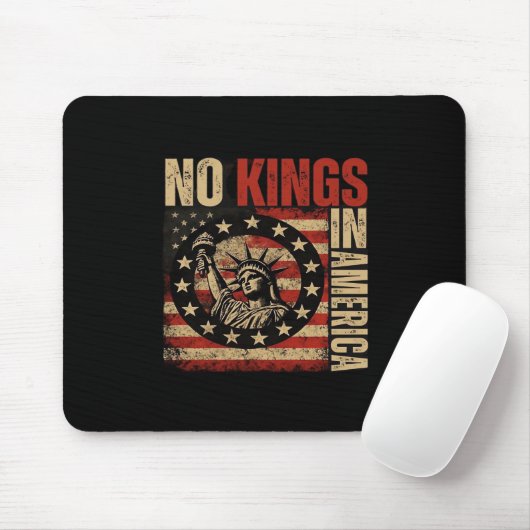 Keine Könige in Amerika Patriotischer Grunge-Klass Mousepad (Mit Mouse)