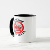 Keine Könige in Amerika Patriotischer Stil Tasse (Vorderseite Links)