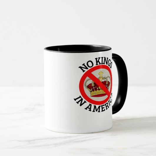 Keine Könige in Amerika Patriotischer Stil Tasse (VorderseiteRechts)