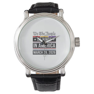 Keine Könige in Amerika Patriotisches Protest-Shir Armbanduhr