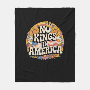 Keine Könige In Amerika Patriotisches Vintage-Graf Fleecedecke