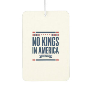 Keine Könige in Amerika Patriotisches Vintage-Vekt Autolufterfrischer