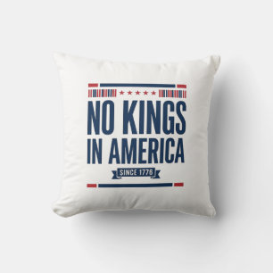 Keine Könige in Amerika Patriotisches Vintage-Vekt Kissen