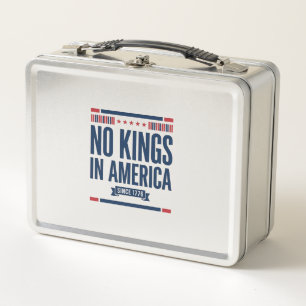 Keine Könige in Amerika Patriotisches Vintage-Vekt Metall Brotdose