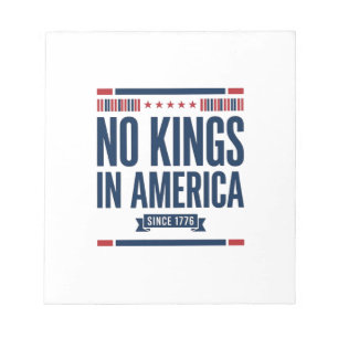 Keine Könige in Amerika Patriotisches Vintage-Vekt Notizblock
