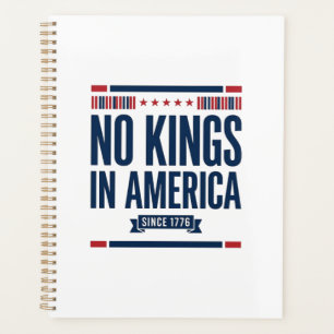 Keine Könige in Amerika Patriotisches Vintage-Vekt Planer