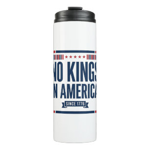 Keine Könige in Amerika Patriotisches Vintage-Vekt Thermosbecher