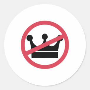 Keine Könige in Amerika Pro Demokratie gegen Monar Runder Aufkleber