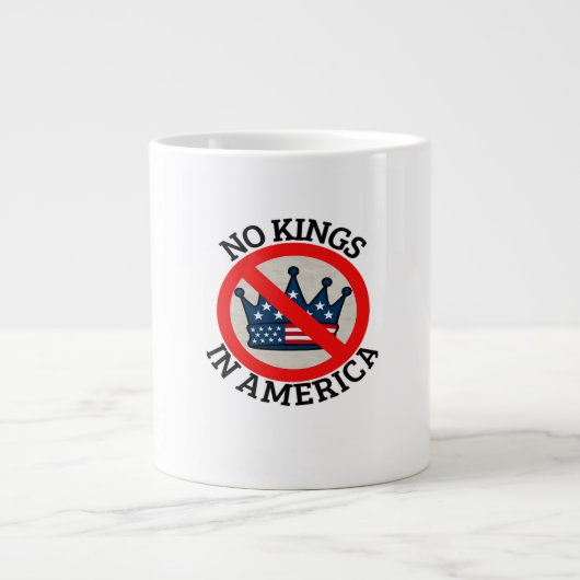 Keine Könige In Amerika Retro Klassiker Jumbo-Tasse (Vorderseite)