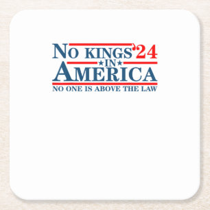Keine Könige In Amerika Retro Klassiker Rechteckiger Pappuntersetzer