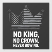 Keine Könige in Amerika Rettete Demokratie - ich v Fensteraufkleber (Blatt)