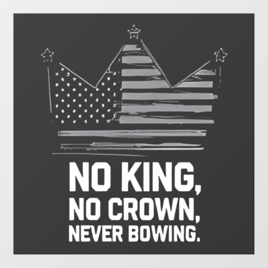 Keine Könige in Amerika Rettete Demokratie - ich v Fensteraufkleber (Blatt)