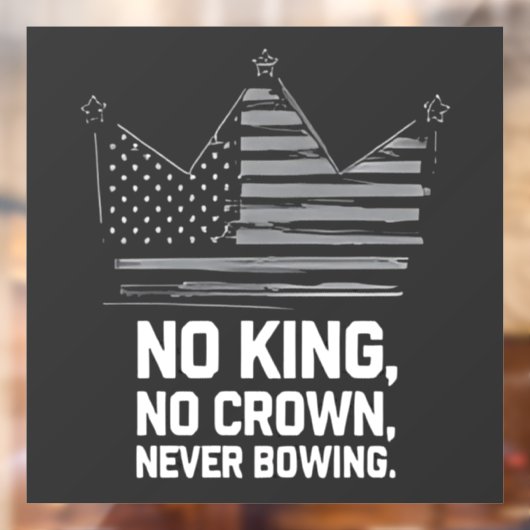 Keine Könige in Amerika Rettete Demokratie - ich v Fensteraufkleber (Blatt 2)