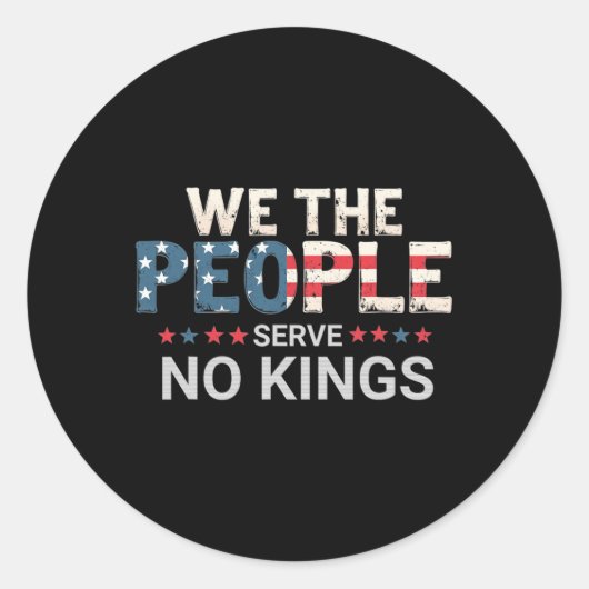 Keine Könige in Amerika Runder Aufkleber (Vorderseite)