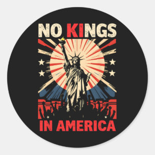 Keine Könige in Amerika Runder Aufkleber