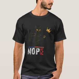 Keine Könige In Amerika Schwarze Katze Lustige Kat T-Shirt