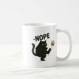 Keine Könige in Amerika Schwarze Katze lustige pol Kaffeetasse