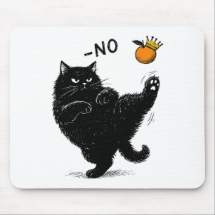 Keine Könige in Amerika Schwarze Katze lustige pol Mousepad