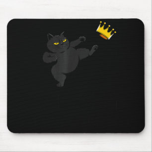 Keine Könige in Amerika Schwarze Katze Lustiger Li Mousepad