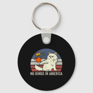 Keine Könige in Amerika schwarze Katze politischer Schlüsselanhänger